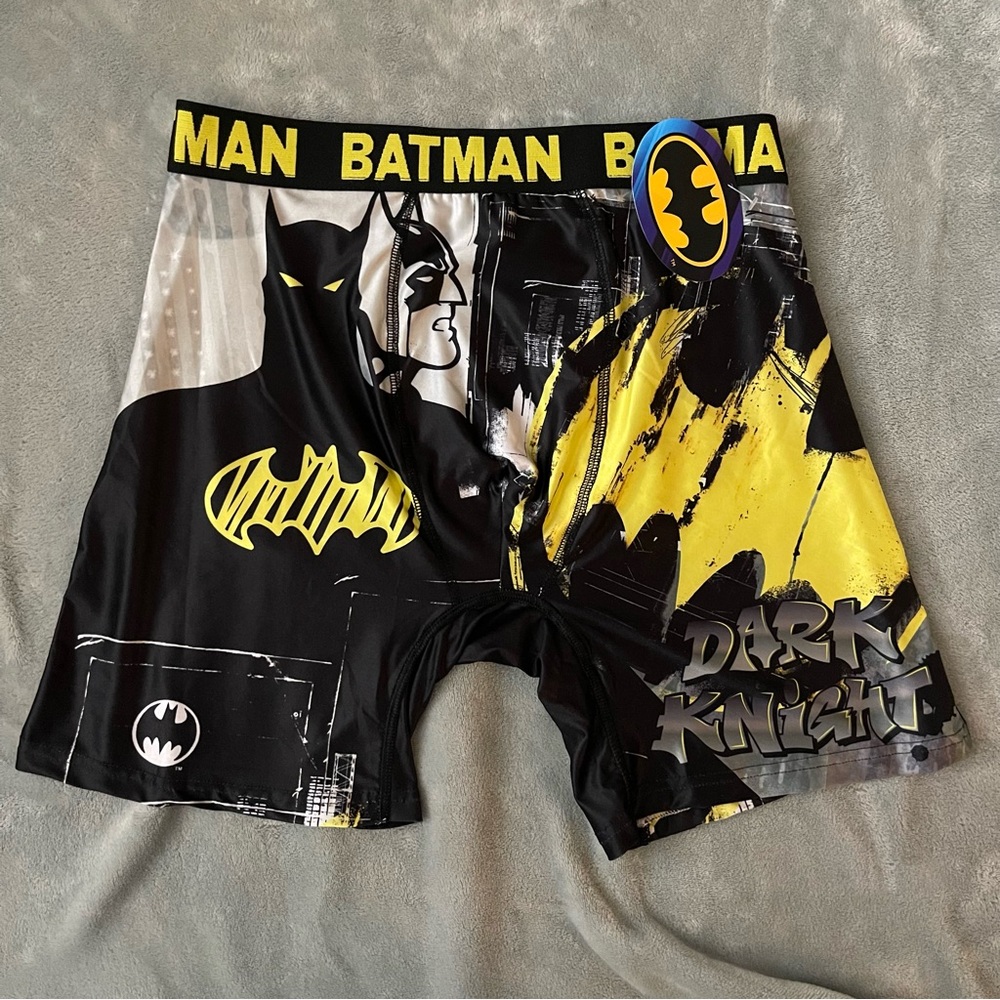 BATMAN Boxer Briefs Mens M Underwear DC Comics Dark Knight Black Medium NWT